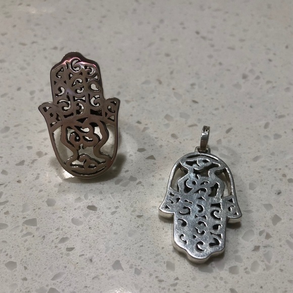 Hamsa Pendant & Ring Set - Picture 2 of 2